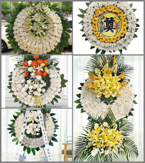 浙江省丽水缙云县七里乡黄村畈村花圈速递